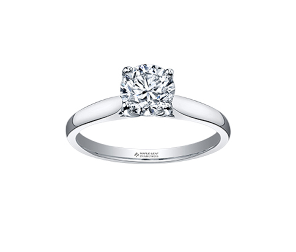 BAGUE EN PLATINE AVEC UN DIAMANT CANADIEN - CR ML195/30P - DIAMANT CANADIEN