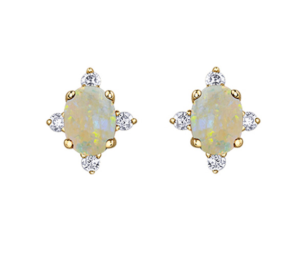 BOUCLES AVEC PIERRES DE NAISSANCES ET DIAMANTS - CR DX894YOP - BIJOUX CANADIEN