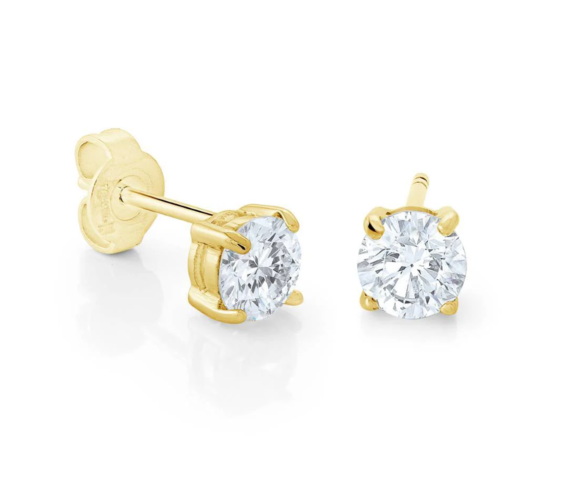 BOUCLES FIXES AVEC CZ - IG SEA580GO - MINI-VÉLORIA