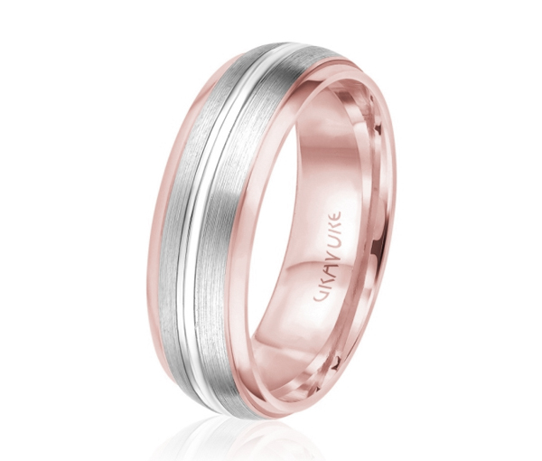 JONC EN OR OU EN PLATINE POLI AVEC LIGNE AU CENTRE - ML GH1205PW18 - MALO 