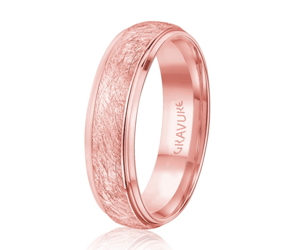 JONC EN OR OU EN PLATINE AVEC MOTIF SCRATCH AU CENTRE - ML GH1290P10 - MALO 