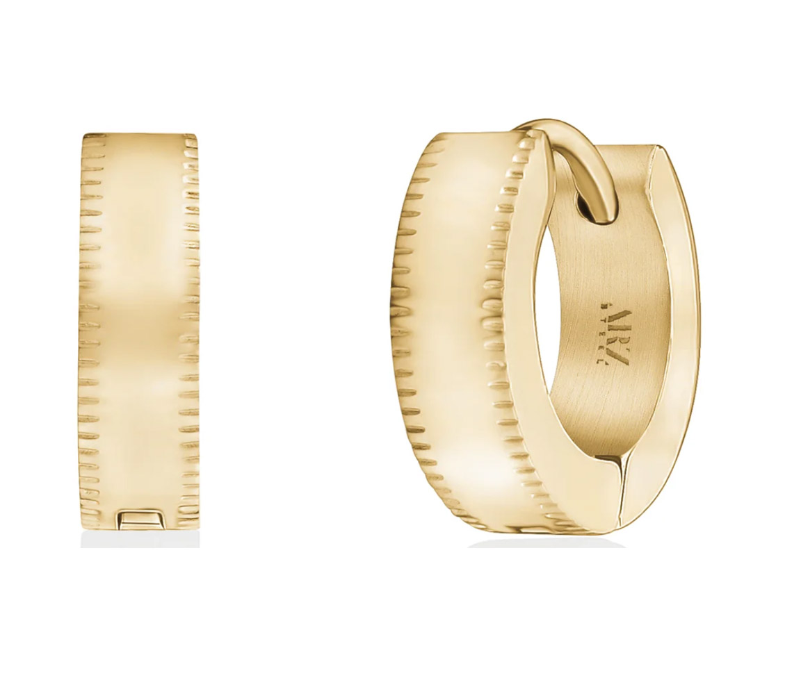 BOUCLES HUGGIES EN ACIER - AZ SSE164G - AREZZO