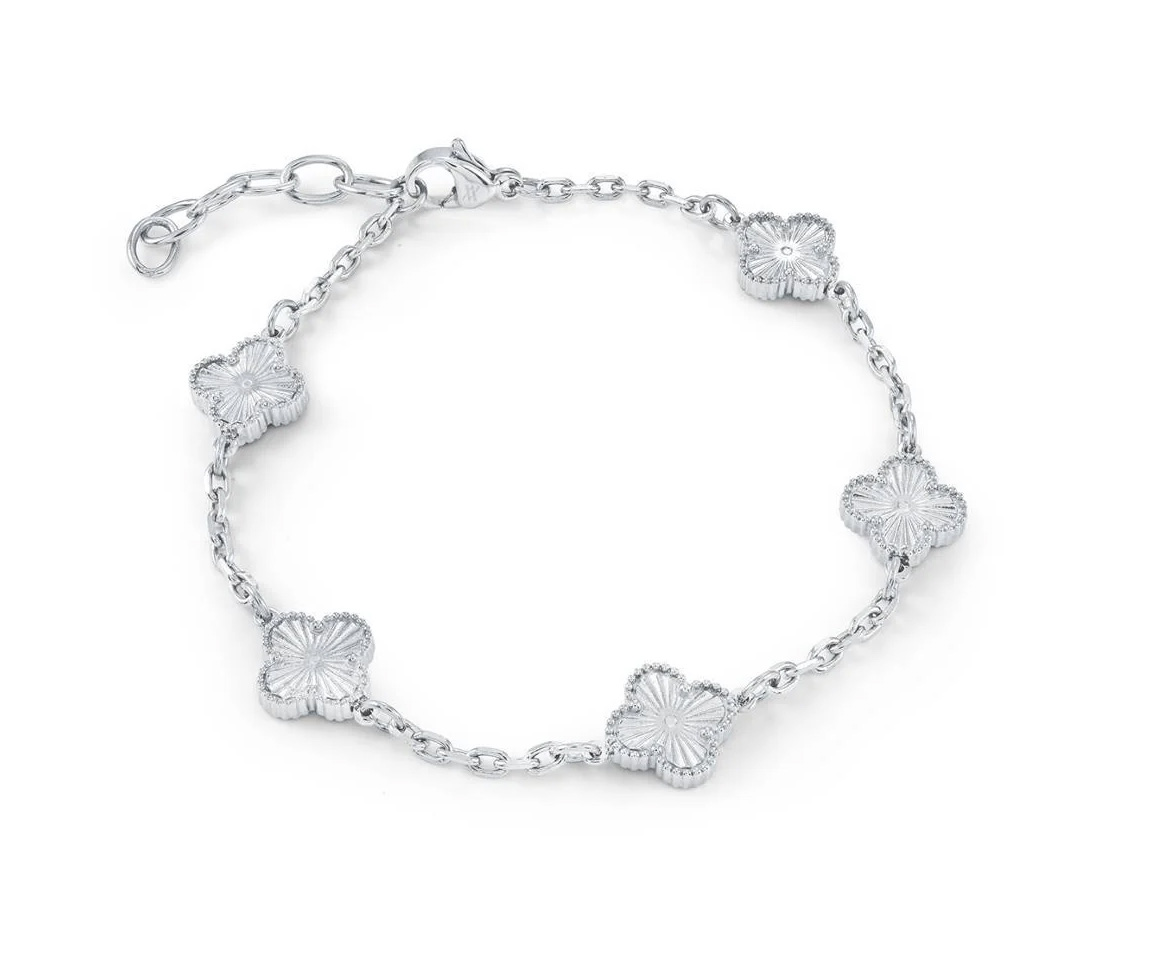 BRACELET TRÈFLES EN ACIER - IG SWB258 - VELORIA