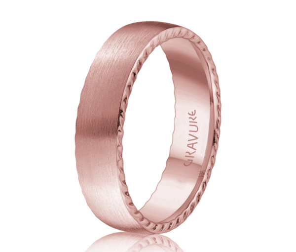 JONC EN OR OU EN PLATINE AVEC FINI SATINÉ ET TAILLÉ DIAMANT SUR LES CÔTÉS - ML GH1259P14 - MALO 