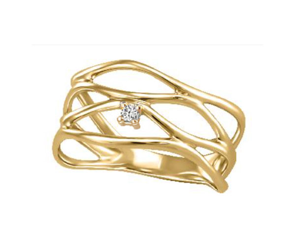 BAGUE EN OR AVEC DIAMANT CANADIEN - BH FIJ247703Y - BEVERLY HILLS