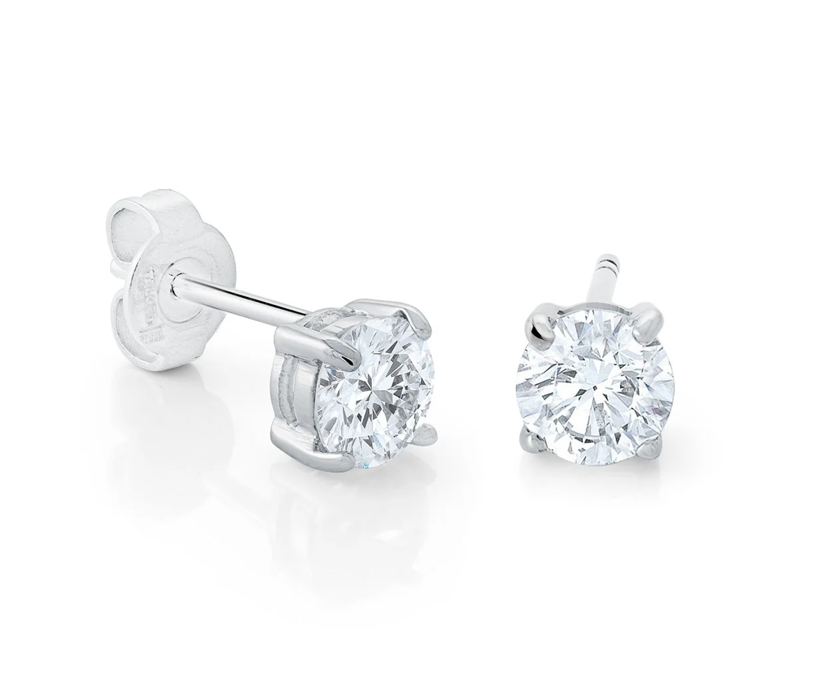 BOUCLES FIXES AVEC CZ - IG SEA580 - MINI-VÉLORIA