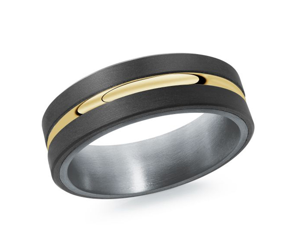 JONC EN OR ET FIBRE DE CARBONE CONFORT FIT - ML MRDTS019Y - MALO 