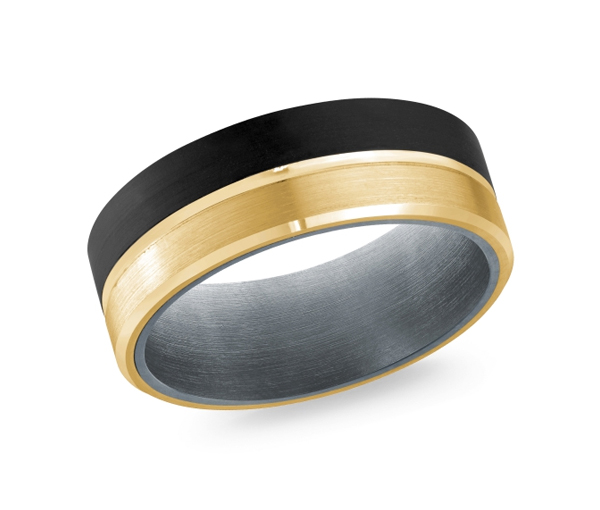 JONC EN TANTAL/PVD NOIR ET OR JAUNE - ML MRDTS038Y - MALO 