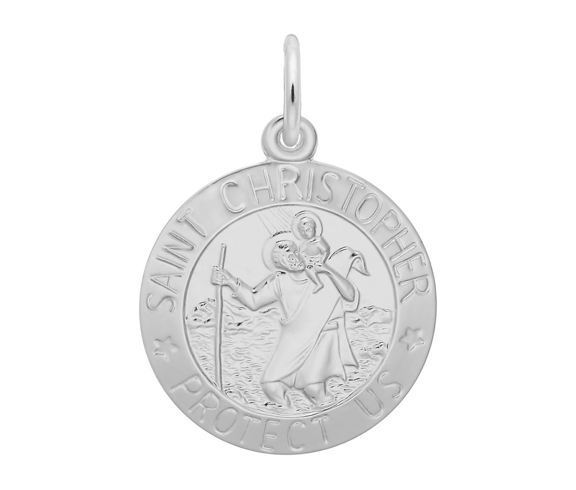 MÉDAILLE DE ST-CHRISTOPHE EN ARGENT - NU 0590ARG - NUCO/REMBRANDT 