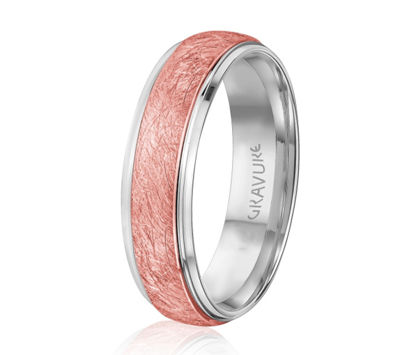 JONC EN OR OU EN PLATINE AVEC MOTIF SCRATCH AU CENTRE - ML GH1290WP18 - MALO 