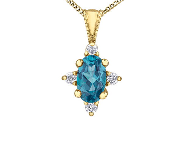 PENDENTIF OR PIERRES DE NAISSANCES/DIAMANTS - CR DX895YBT - BIJOUX CANADIEN