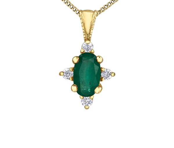 PENDENTIF OR PIERRES DE NAISSANCES/DIAMANTS - CR DX895YEM - BIJOUX CANADIEN