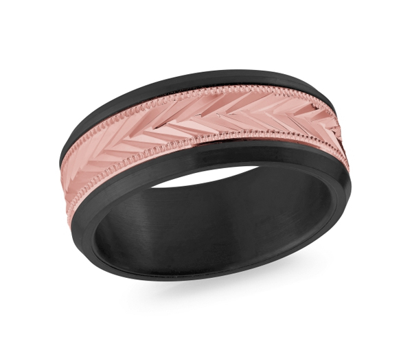 JONC EN CÉRAMIQUE NOIRE ET OR 14K - ML MRDZ006P - MALO 