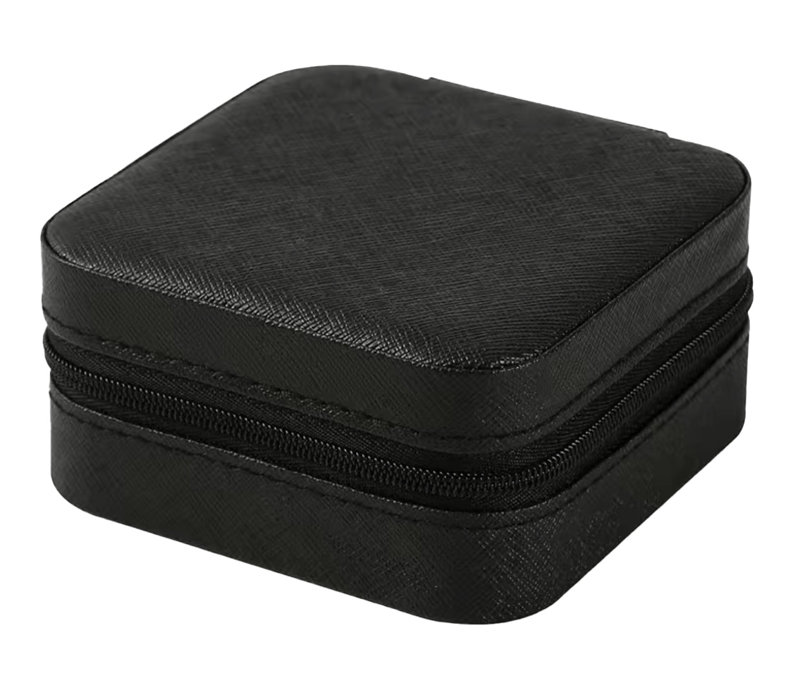 COFFRE À BIJOUX DE VOYAGE EN CUIR SYNTHÉTIQUE - SJ COFFRE02 - BIJOUTERIE SUISSE INC.