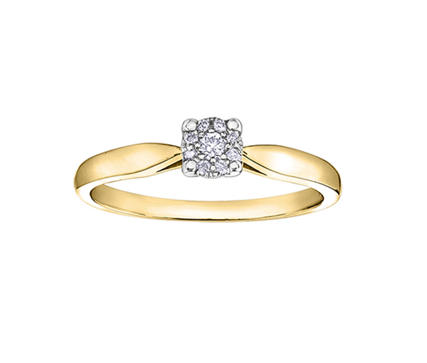 BAGUE EN OR AVEC DIAMANTS - CR DX556Y09 - BIJOUX CANADIEN