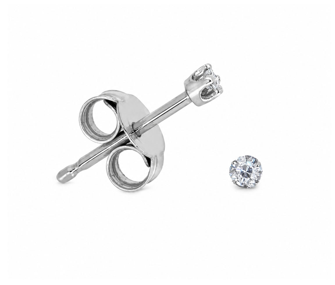 BOUCLES AVEC DIAMANTS&nbsp; - SJ BO03WI1 - BIJOUTERIE SUISSE INC.