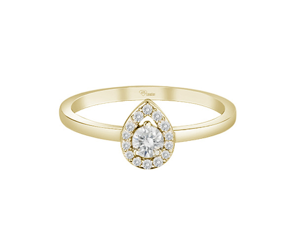 BAGUE EN OR AVEC UN DIAMANT CANADIEN - CR AM561Y20 - DIAMANT CANADIEN