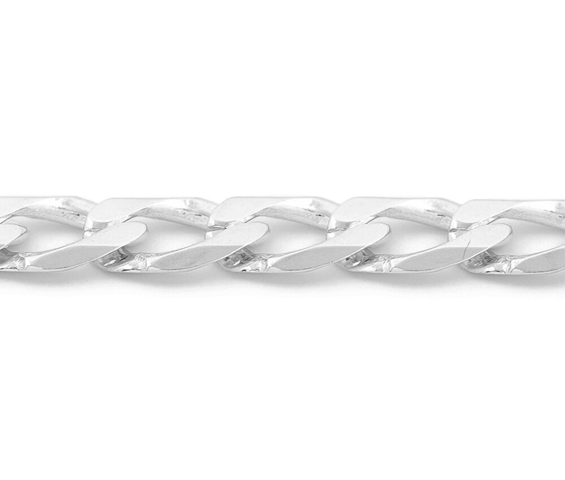 CHAINE EN OR 10K À MAILLE GOURMETTE BISAUTÉE - SY ORO17W - BIJOUX D'IMPORTATION