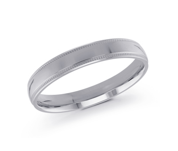 JONC EN OR 3MM DE LARGEUR AVEC MOTIF MILGRAIN SUR LES CÔTÉS - ML J102/3WL10 - MALO 