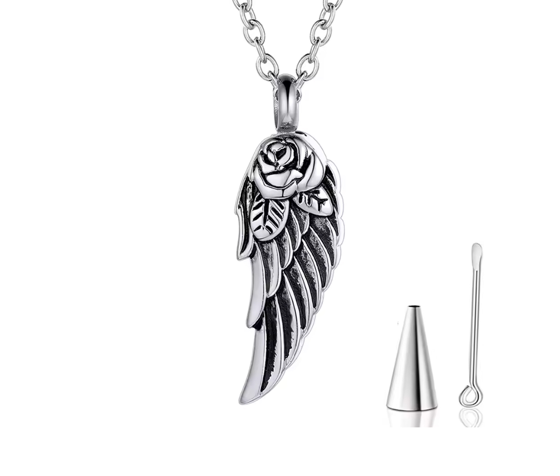 URNE POUR CENDRES AILE/ROSE - SJ CREM16 - BIJOUTERIE SUISSE INC.