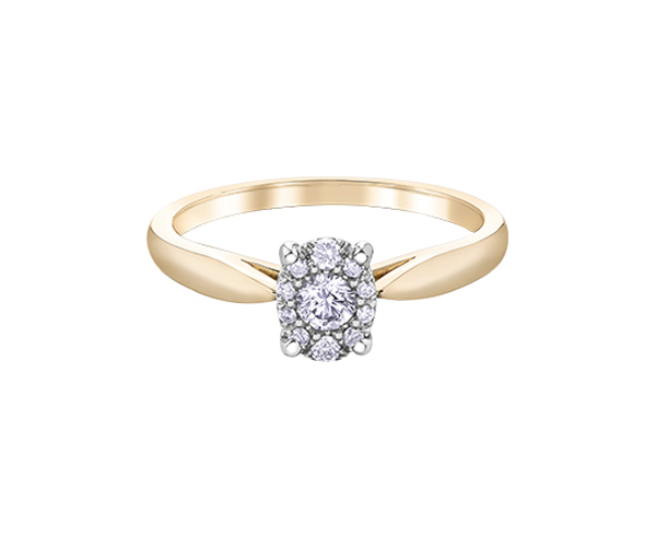 BAGUE EN OR AVEC DIAMANTS - CR DX855YW - BIJOUX CANADIEN