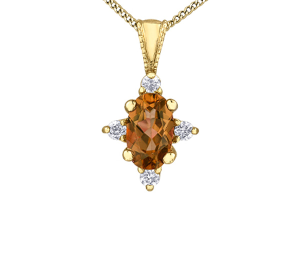 PENDENTIF OR PIERRES DE NAISSANCES/DIAMANTS - CR DX895YCI - BIJOUX CANADIEN