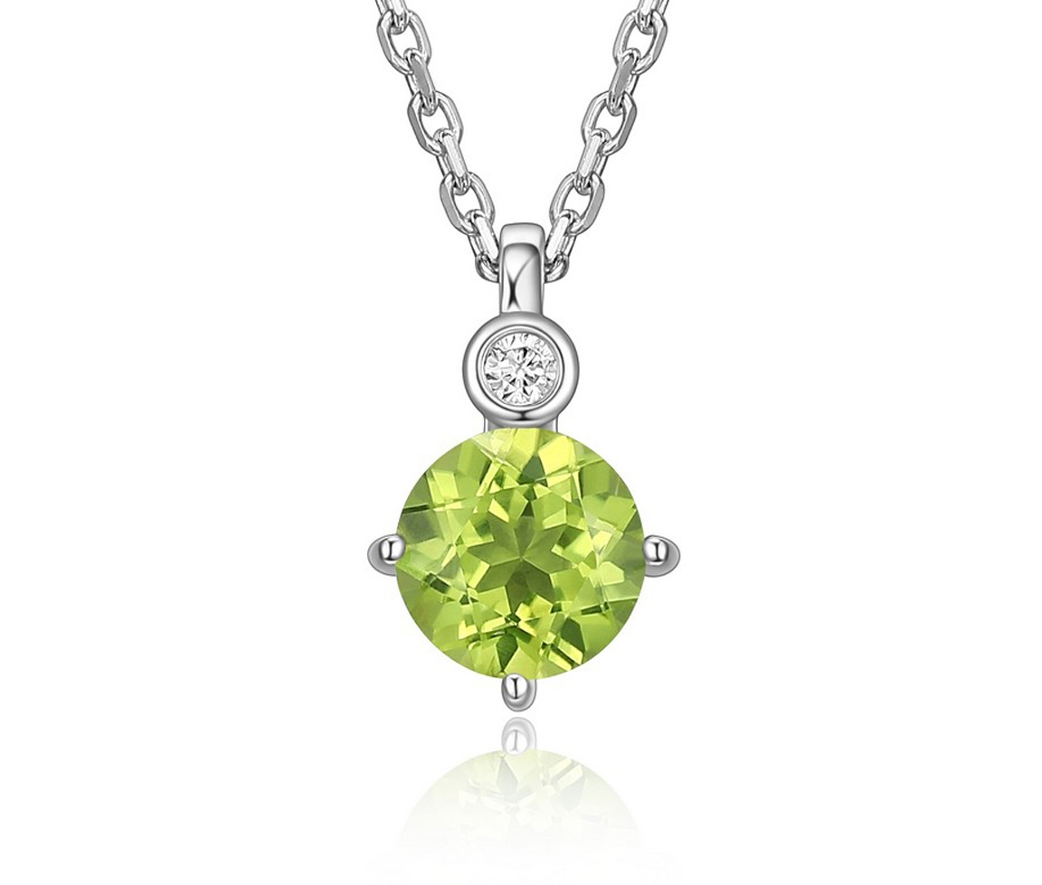 PENDENTIF ELLE EN ARGENT RHODIE SERTI DE PIERRES DE NAISSANCES VARIEES VERITABLES ET D'UN DIAMANT - PJ R0LBUX1646 - ELLE