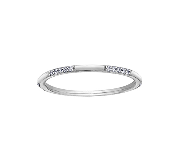 JONC EN OR AVEC DIAMANTS - CR DD7298W - BIJOUX CANADIEN