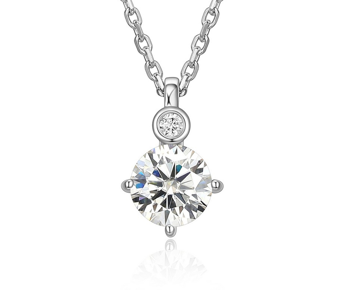 PENDENTIF ELLE EN ARGENT RHODIE SERTI DE PIERRES DE NAISSANCES VARIEES VERITABLES ET D'UN DIAMANT - PJ R0LBUXJY46 - ELLE