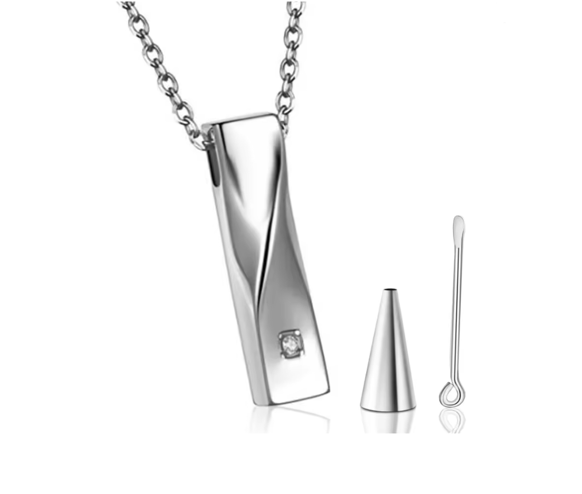 URNE POUR CENDRES BAR TWISTÉE - SJ CREM15 - BIJOUTERIE SUISSE INC.