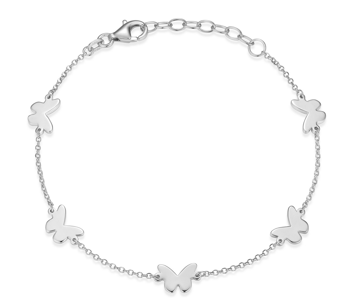 BRACELET PAPILLONS EN ARGENT RHODIÉ - PJ R1ADSSA04Q - REIGN