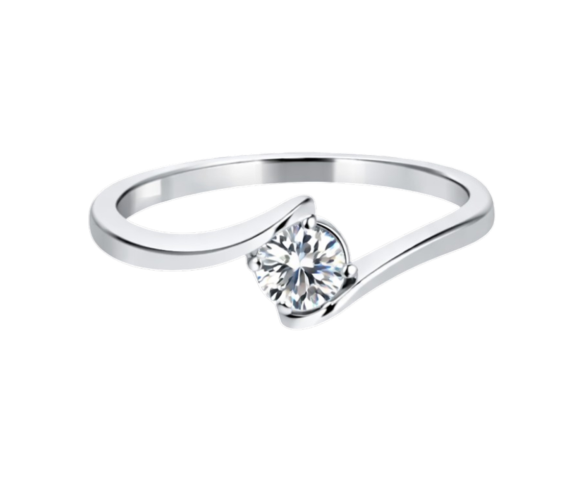 BAGUE MOISSANITE - SC SR0720701/7 - BIJOUX D'IMPORTATION