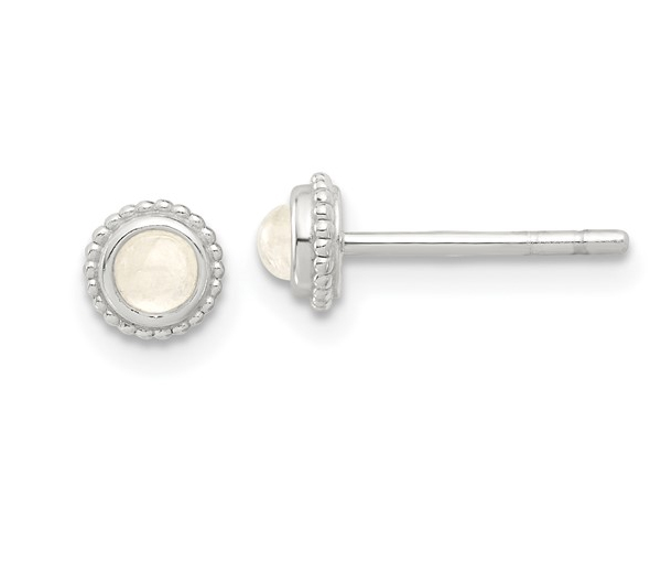 BOUCLES FIXES EN ARGENT RHODIÉ - QG QE17425 - IMPORTATION