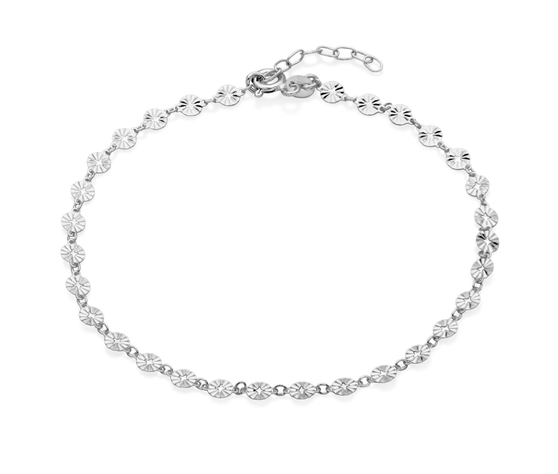 CHAINE DE CHEVILLE À MAILLE PLAQUE RONDE - PJ R0FAN15390 - REIGN