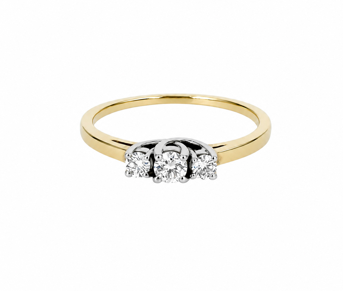 BAGUE TRINITÉ AVEC DIAMANTS DE LABORATOIRE - ML FDC539YW25 - MALO 
