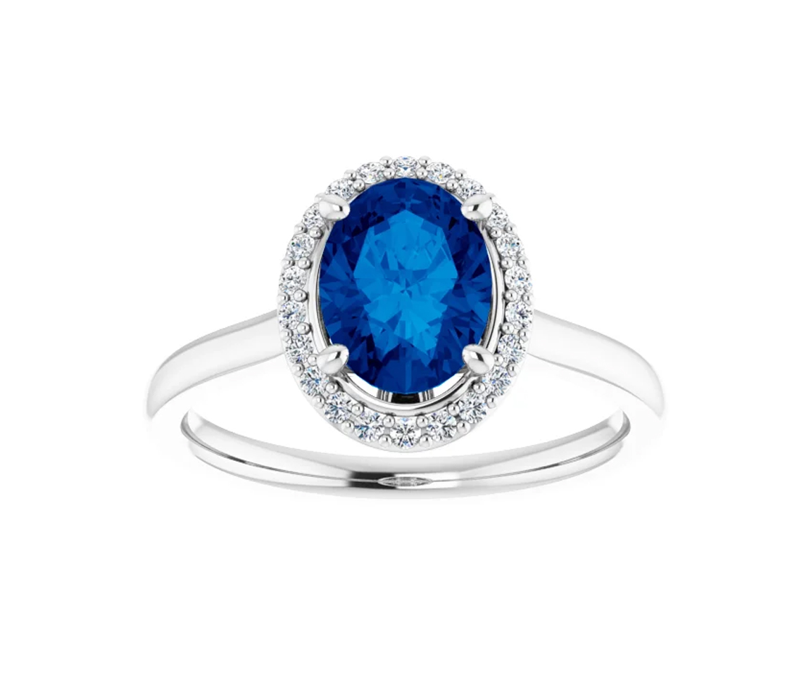 BAGUE EN OR AVEC UN SAPHIR ET DIAMANTS - ST 123173WSA - BIJOUX IMPORTATION