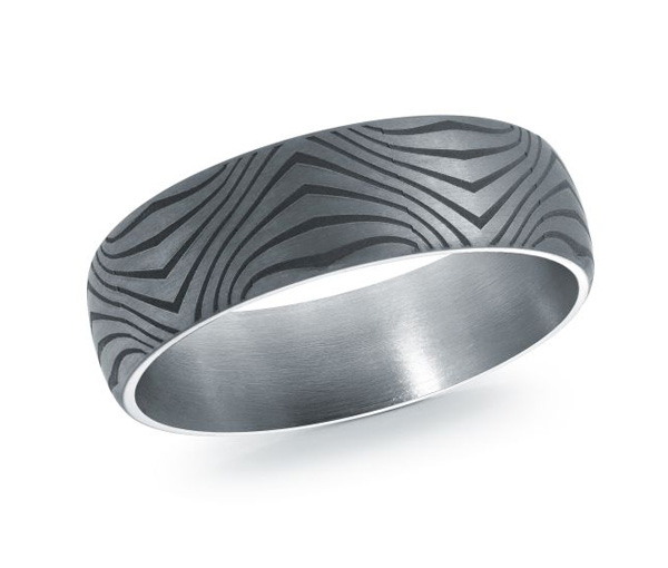 JONC EN TANTALE ZÉBRURE GRAVER AU LASER - ML TANT086/6 - MALO 