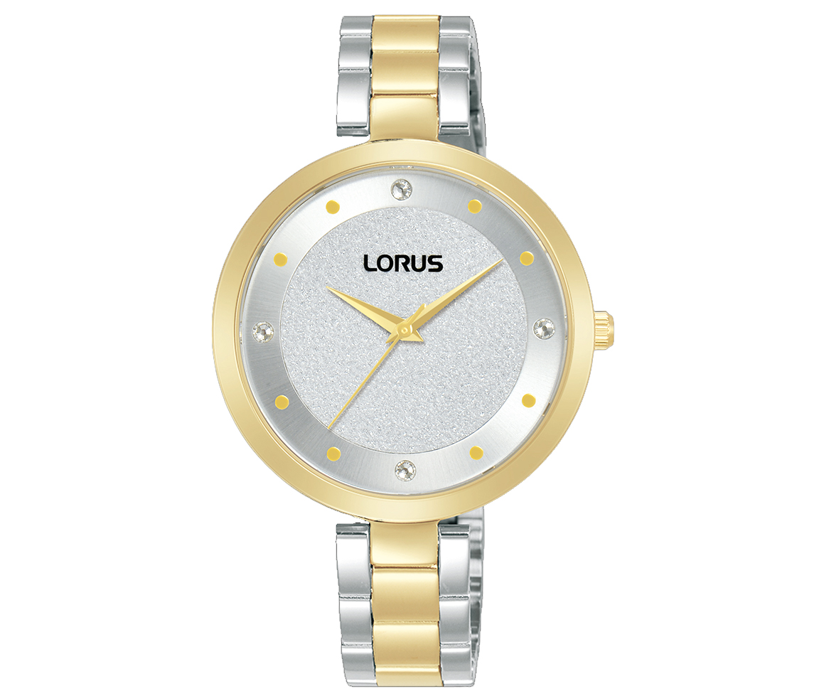MONTRE LORUS POUR DAME EN ACIER/PVD OR 2 TONS SERTIE DE CRISTAUX - SA RG258WX9 - LORUS