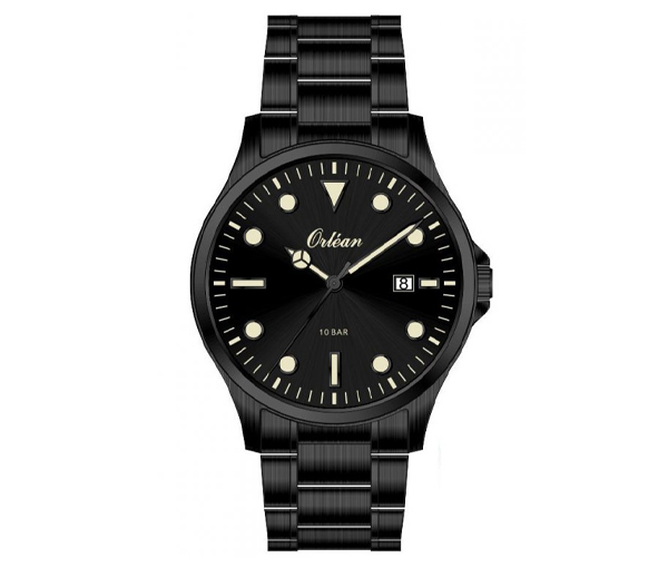 MONTRE ORLEAN POUR HOMME EN ACIER/PVD NOIR - BA ME3678 - ORLEAN
