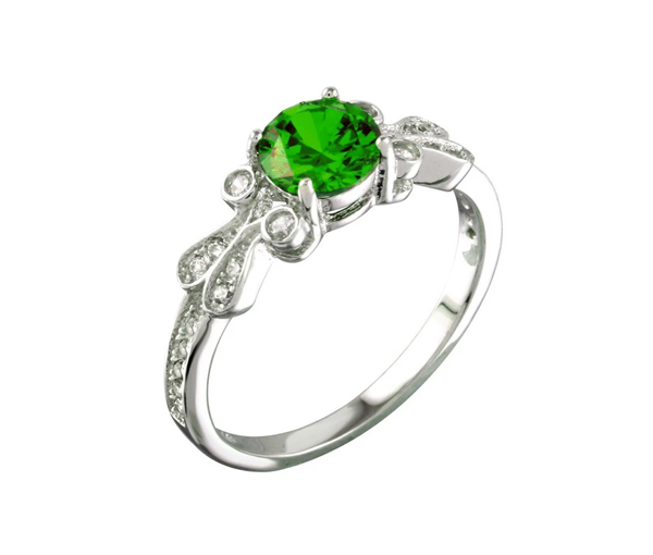 BAGUE EN ARGENT RHODIÉ SERTIE DE CUBIQUES ZIRCONIAS - SP BGR01165V5 - BIJOUX D'IMPORTATION