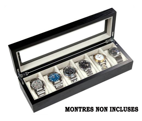 COFFRE POUR 6 MONTRES EN BOIS - JM WD906 - ALPINE