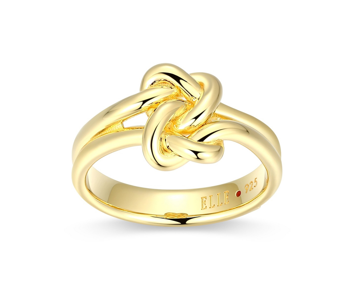 BAGUE ELLE NOEUD ÉTERNEL EN ARGENT/PVD OR - PJ 34LAL5A0A8 - ELLE