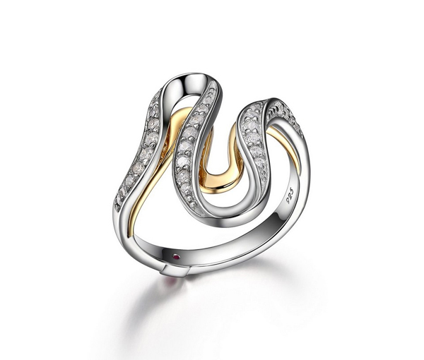 BAGUE MOON SHADOW AVEC CZ - PJ R4LA7M00AC - ELLE