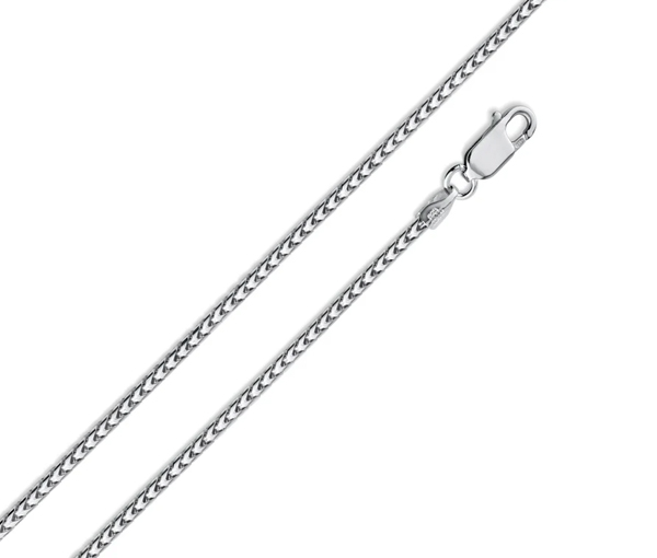 CHAINE EN ARGENT RHODIÉ À MAILLE FRANCO - SP CH318RH26 - BIJOUX D'IMPORTATION