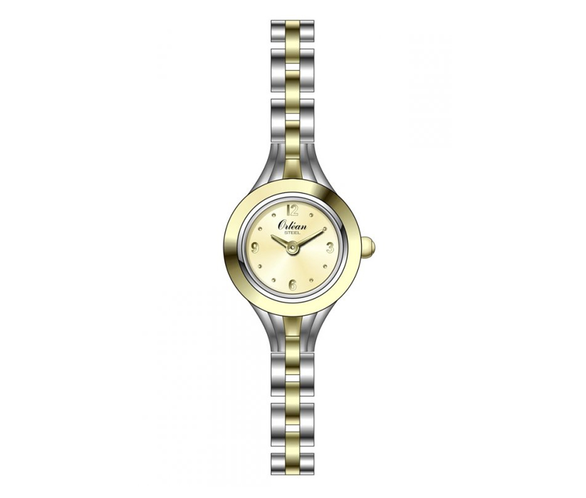 MONTRE ORLEAN EN ACIER/PVD OR 2 TONS - BA ME3689 - ORLEAN