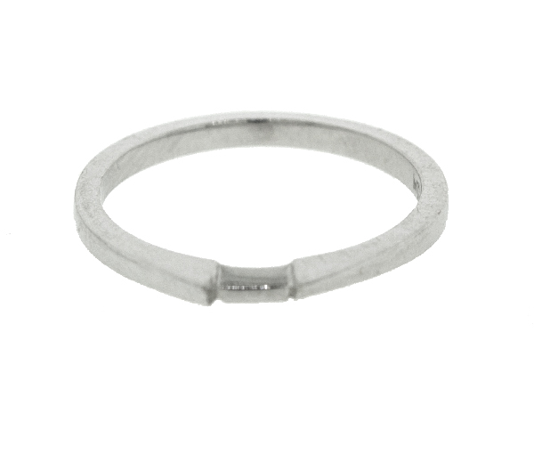 JONC CONTOUR EN OR 14K BLANC - MK 2493LWB - FAIT AU CANADA