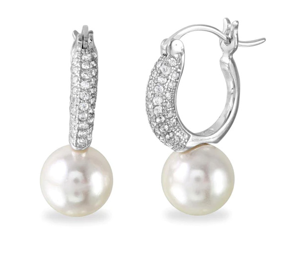 BOUCLES ANNEAUX EN ARGENT RHODIÉ - SP BGE00526 - BIJOUX D'IMPORTATION