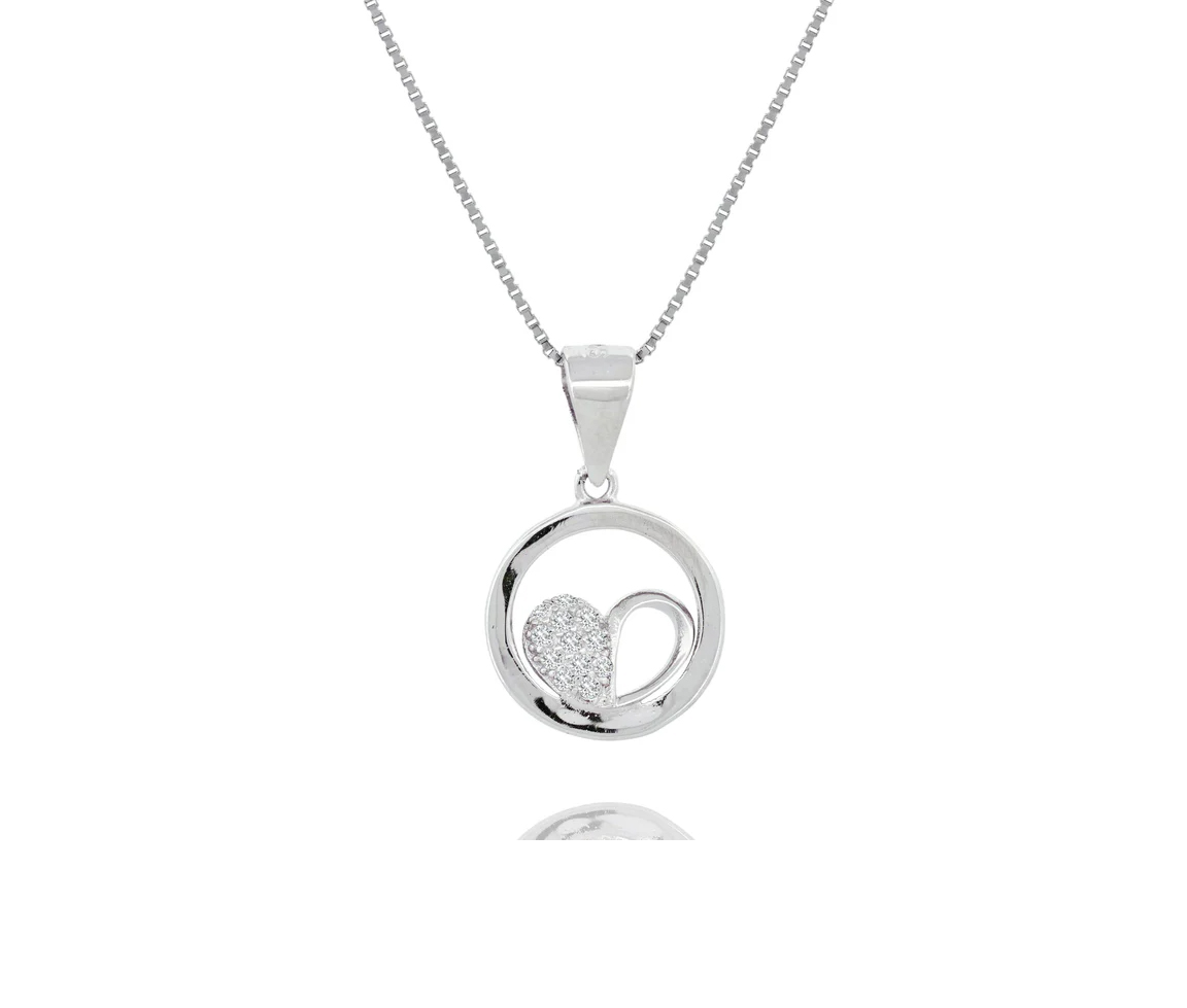 PENDENTIF CERCLE/COEUR - MA ARP322 - BIJOUX D'IMPORTATION
