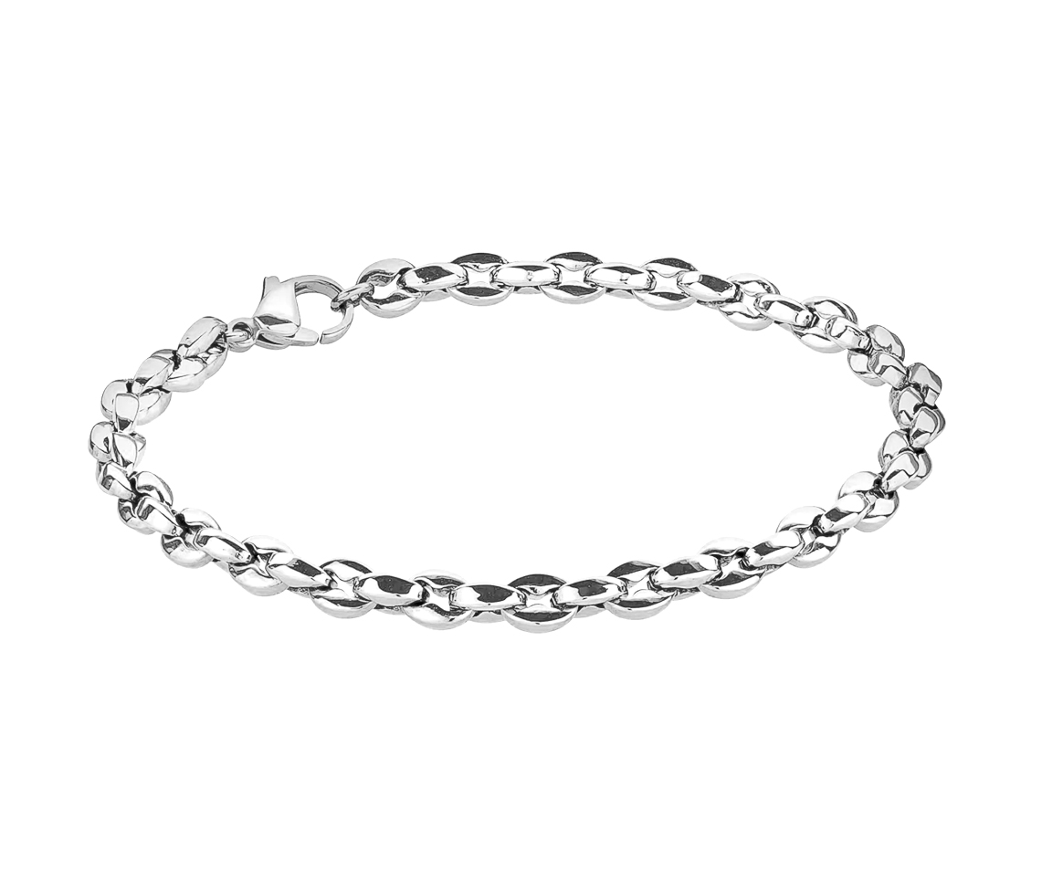 BRACELET EN ACIER À MAILLE ROLO OVALE - IG SMB164 - ITALGEM