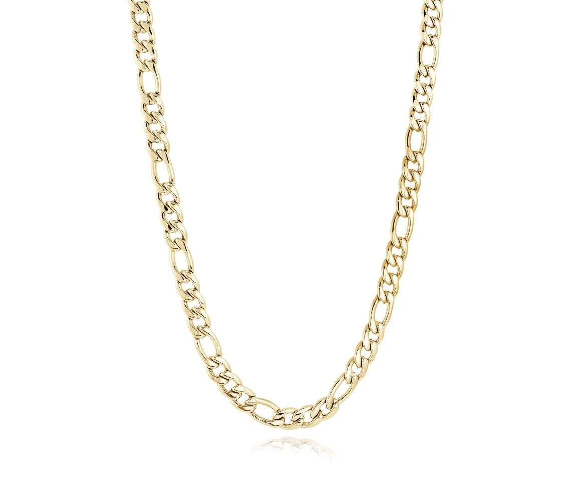 CHAINE EN ACIER/PVD OR À MAILLE FIGARO - IG SYN31/20 - ITALGEM